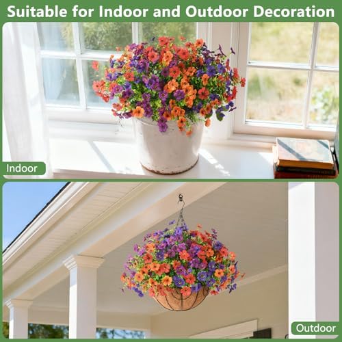 Hommyea Artificial Fake Flowers Plants for Outdoors Silk Spring Home Decor - Image 6