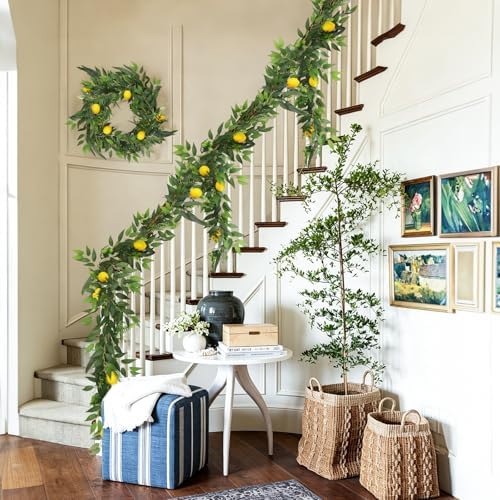 RECUTMS 2Pcs Artificial Ivy Vines with Lemon&Willow&Eucalyptus&Fern 5.9Ft - Image 3