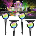 Focusing Solar Spot Lights Outdoor Waterproof, RGB+3CCT Tree Uplights 4Pack by Unknown