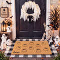 Duraaamo 2 Pcs Halloween Coir Doormat Outdoor Ghost Welcome Mat, Non-Slip by Duraaamo
