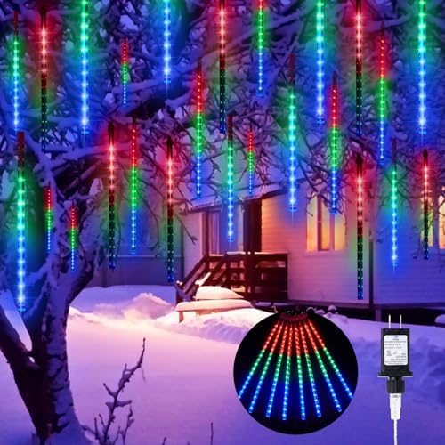 Minetom Meteor Shower Lights Outdoor, 16 Inch 2 Pack Total 16 Tube by Minetom