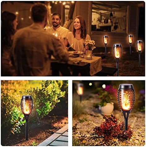 Toodour Solar Torch Flame Lights, 6 Pack Solar Halloween Lights Outdoor - Image 5