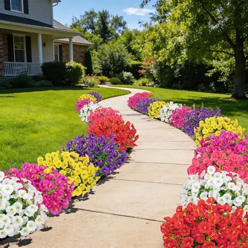 24 Bundles Artificial Morning Glory Flowers for Outdoors, Mixed - Image 5