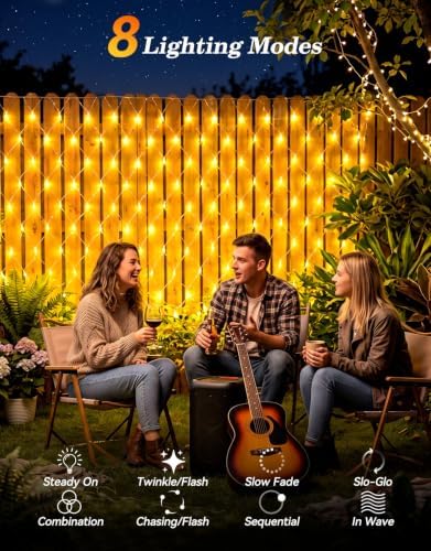 13x13FT Christmas Net Lights Outdoor Plug in with 8 Modes - Image 3