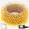 Dazzle Bright Christmas String Lights, 100 FT 300 LED Connectable Waterproof String Lights Clear Wire with 8 Modes Timer, Christmas Decorations for Indoor Outdoor Xmas Party Yard Garden (Warm White) by DazzleBright