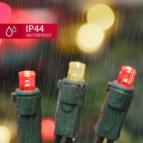 LAMPHOME Red Warm Valentine's String Lights Indoor Outdoor Waterproof,Expandable 21.6 Ft 100 LED Christmas Fairy Light Valentine's Day Garland Party Patio Bedroom Xmas Tree Galentine's Day Decoration - Image 3