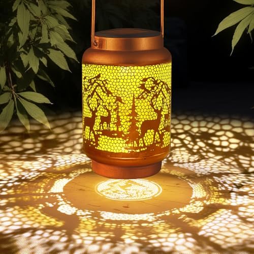 Solar Lanterns Outdoor Waterproof Gifts for Women Grandma Gifts by HOFLYW