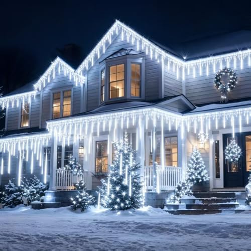 Aukora Christmas Lights Outdoor,UL Certified White Meteor Shower Lights - Image 6