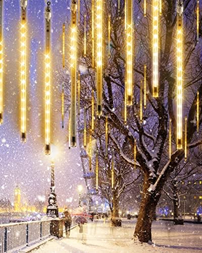Christmas Lights 20 Tubes Warm White Meteor Shower Icicle Lights 480 LED by Flacchi
