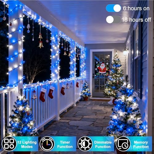 1500 LED 470FT Christmas String Lights Outdoor, 12 Pro Modes with Timer - Image 3