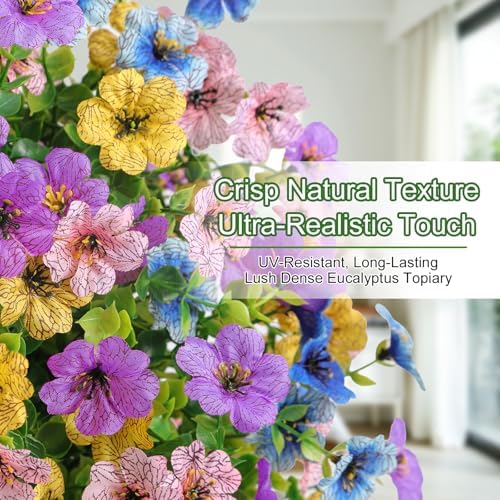 Alupssuc 2Pcs 20" Artificial Topiary Ball Flowers for Outdoors Decoration - Image 3