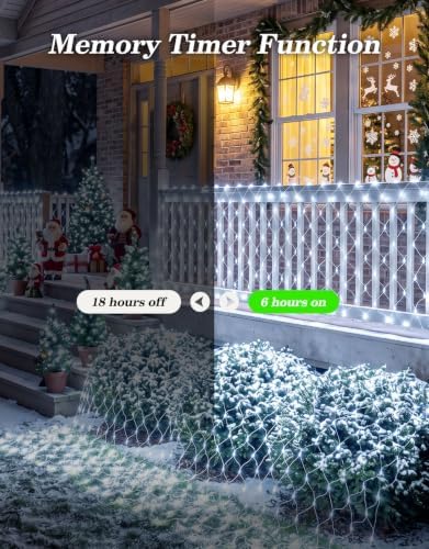 14.8x5FT Christmas Net Lights Outdoor Plug in with 8 Modes - Image 5