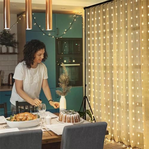 echosari Smart Curtain Lights 6.6 x 9.8Ft 16 Million Colors Changing - Image 6