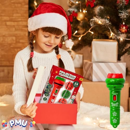 PMU Christmas Flashlight Projector, 24 Different Christmas Tree Santa Claus Christmas Image Projection for Christ Home Birthday Party Light Pkg/1 - Image 6