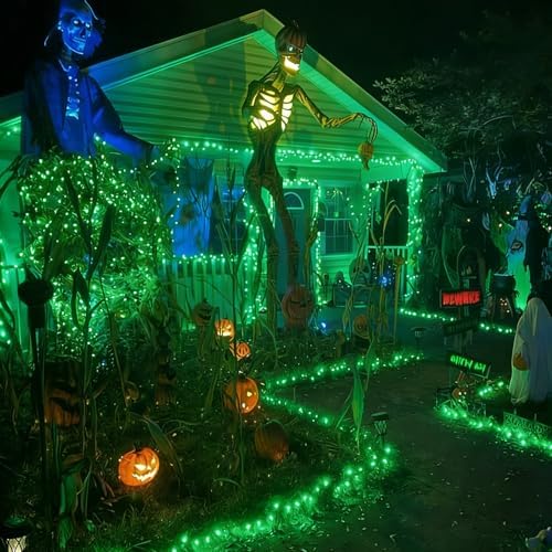 LAMPHOME Green Halloween String Lights,Green Christmas Lights 150Lights 31.9ft UL Certified St. Patrick's Day Mini String Lights Set for Outdoor Christmas Tree Garden Party Patio Garland Decor - Image 2