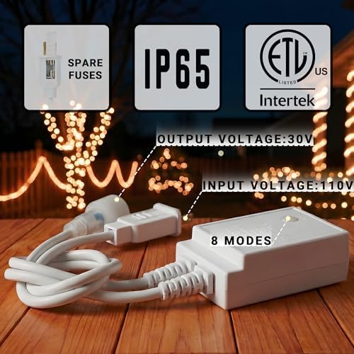100ft Rope Lights For Outside,Connectable & Flexible Tube Lights with 8 Modes Controller,Waterproof Orange LED Rope Lighting for Deck,Garden,Pool,Patio,Bedroom,Party,Indoor & Outdoor Landscape Light - Image 2
