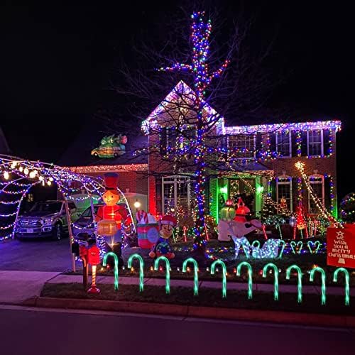 10" Candy Cane Pathway Lights, 10-Pack Christmas Stake Lights for Outdoor - Image 7