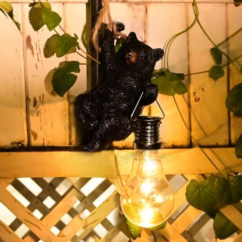 Light Up Bear Statues Outdoor Solar Bear Garden Decor for Outside Hanging - Image 3