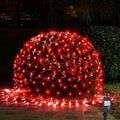 WBao Christmas Lights, 200LED 8.4ft x 5.2ft Net Lights Outdoor Mesh Light with 8 Modes, Timer, UL Certified, End to End Connectable, Waterproof for Lawn, Bushes Outdoor Christmas Decorations, Red by WBaoOfficial