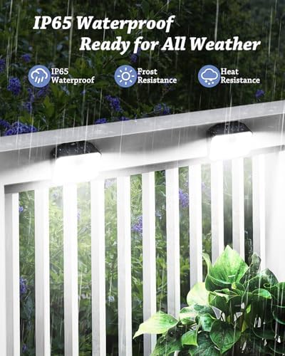 CLAONER 10-Pack Solar Motion Sensor Lights Outdoor, 168 LED Waterproof Security Light with 3 Modes, for Garden, Fence, Garage, Deck, Door Step - Image 5