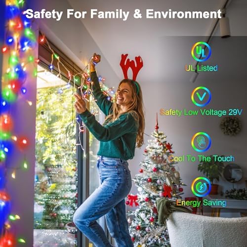 60FT 612 LED Outdoor Christmas Lights - 136 Ice Drops, 12 Pro Modes - Image 4