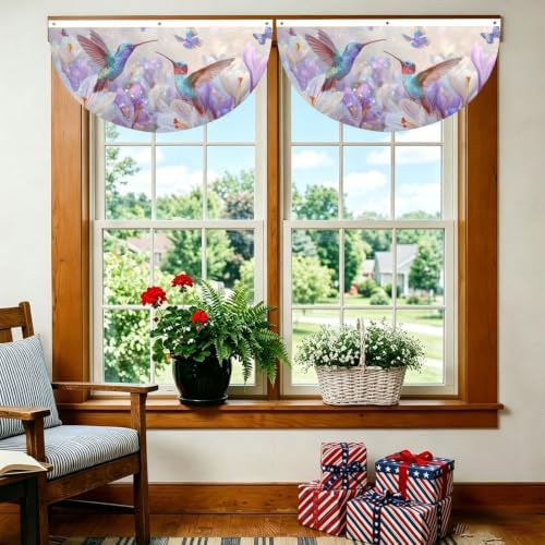 Hummingbird Butterfly Semicircular Hanging Decorative Bunting Flag 2pcs - Image 6