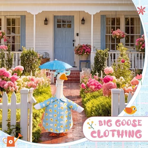 Soulchen 3 Pcs Summer Goose Outfit Porch Lawn, Cloudy Duck, 23 Inch - Image 6