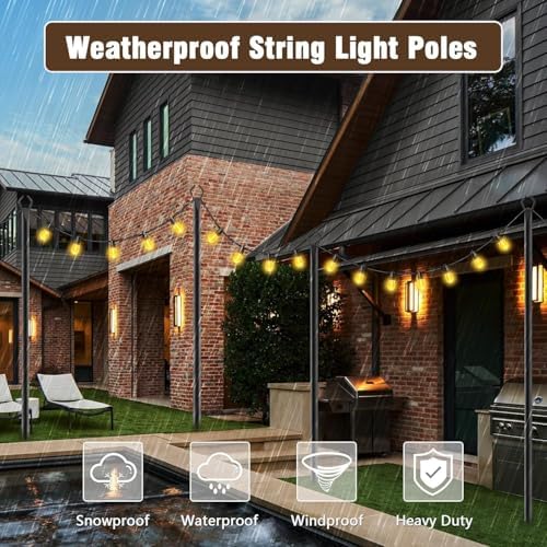 AILBTON 10 Pack 10Ft String Light Poles - Image 5