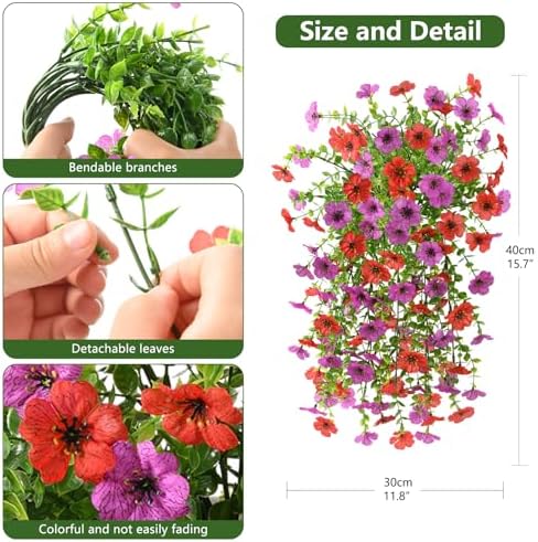 Artificial Fake Flowers Plants for Outdoor UV Resistant Summer Decoration - Image 3