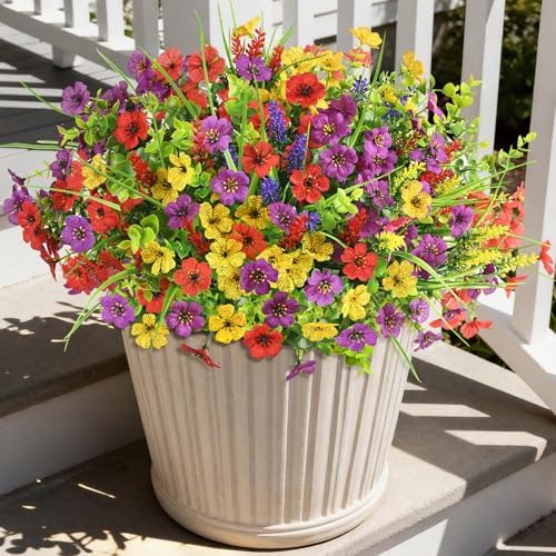 Hommyea Artificial Fake Flowers Plants for Outdoors Silk Spring Home Decor by HommyeaArtificialFlowers