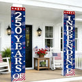 71 x 12 Inches 250th Anniversary Independence Day Door Banner, Red White Blue Stars and Fireworks Patriotic Porch Sign for 4th of July, Front Door Wall Decoration, Outdoor Indoor USA 250 Years Decor by Jremreo