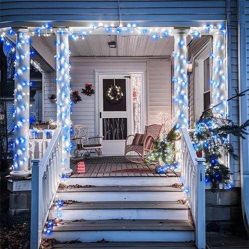 JMEXSUSS Blue and White String Lights Indoor, 200 LED Classroom Lights - Image 6
