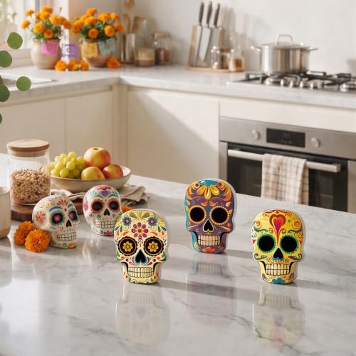 Smile Dia de los Muertos Wooden Block Decor - Image 4
