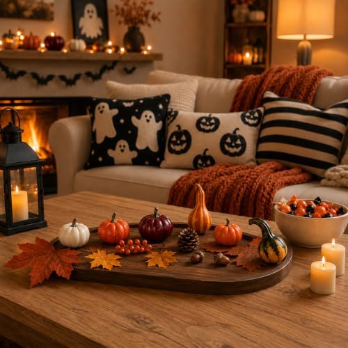 ShellKingdom Artificial Pumpkin Set for Halloween Thanksgiving Fall Harvest - Image 2
