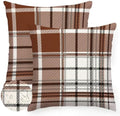 RABUSOFA Fall Pillow Covers 20x20 Tartan Plaid Fall Decorations for Home by RABUSOFA