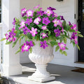 INXUGAO Artificial Hanging Faux Flowers for Outdoors Planters 2PCS Fake Flowers Silk Hibiscus Flowers for Outside Outdoor Faux Hanging Plants UV Resistant Spring Home Front Porch Decoration by INXUGAOArtificialFlowers