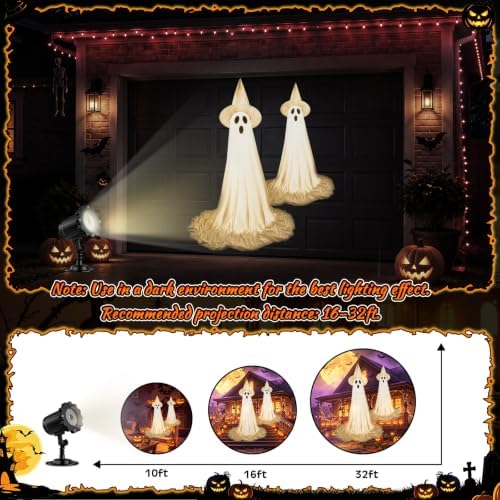 Halloween Decoration Outdoor 3D Warm Cute Ghost Projector - Image 4