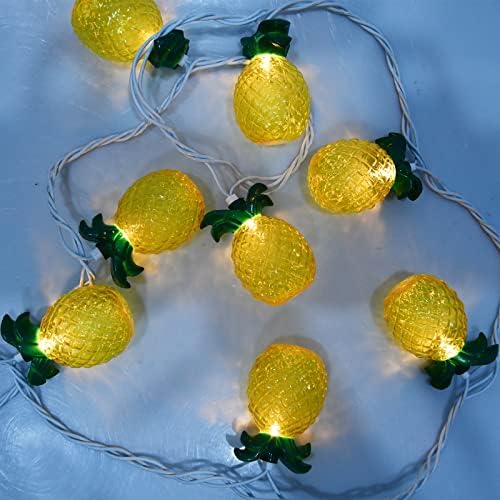 SUNSGNE Pineapple String Lights, Outdoor String Light with 10 Pineapples, Outdoor Indoor Party Lights, Summer Patio String Lights, Pineapple String Mini Incandescent Light, Hawaiian Themed Lights - Image 5