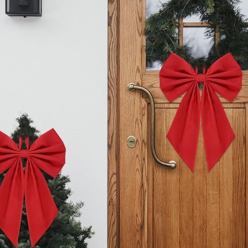 Suncalla 2 Pcs Red Christmas Wreath Bows 18'' x 12'' - Image 5