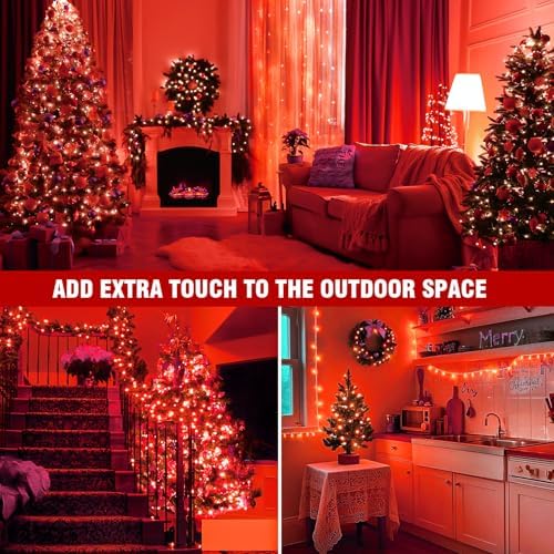 Outside LEDs Warm White LED String Lights – 70FT Transparent Wire, Waterproof & Connectable Christmas Tree Lights for Indoor Outdoor Holiday Décor - Image 4