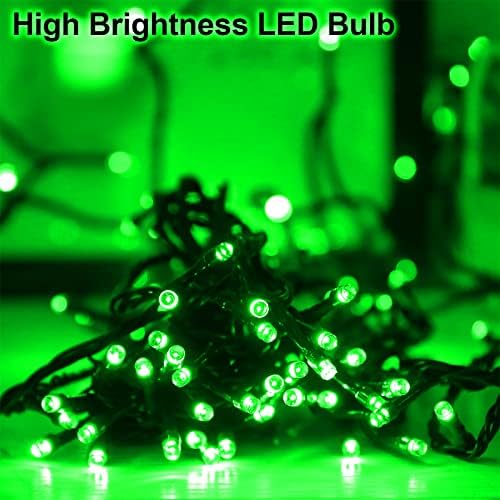Solar Christmas String Lights, Green 200Led, Outdoor Waterproof - Image 5