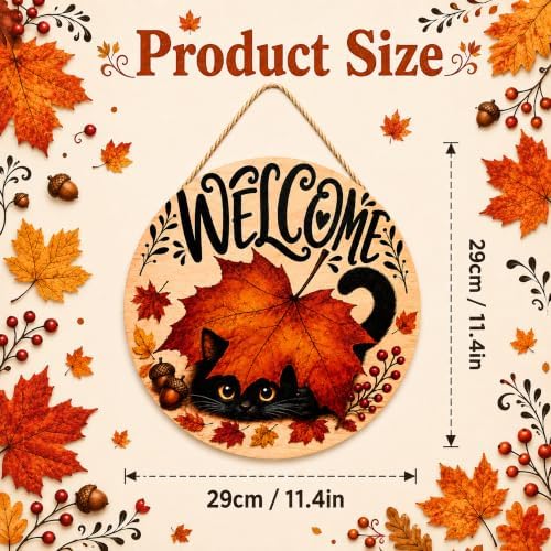 Fall Decor - Autumn Welcome Sign for Front Door | Thanksgiving Decorations - Image 3