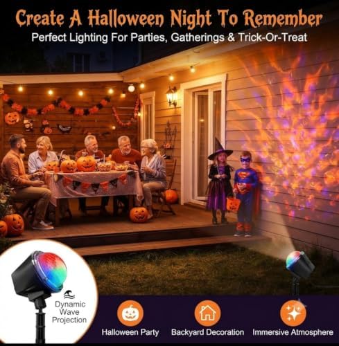 Christmas Ocean Wave Projector Light Outdoor，Halloween Water Effect Lamp - Image 5