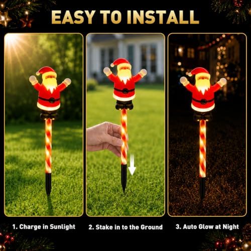 Solar Christmas Lights Outdoor, Yard Decor for Garden, Lawn and Pathway - Image 7
