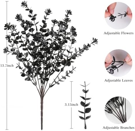 AmyHomie 16 PCS Artificial Flowers for Outdoors, Eucalyptus Fake Plants - Image 3