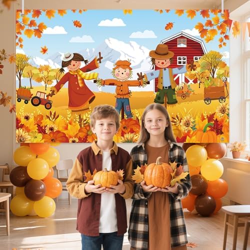 AIBIIN Pumpkin Patch Backdrop Fall Backdrops for Photography 6x3.6ft - Image 5