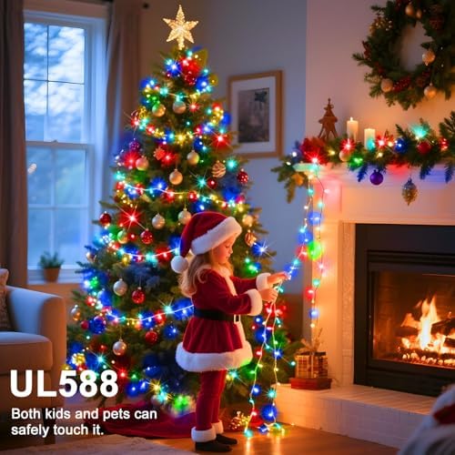 328 FT Christmas Light 1000 LED Xmas Lights Outdoor Christams String Lights Waterproof 8 Modes & Timer, Fairy Lights Plug in for Weeding, Patio, Party, Holiday,Christmas Decor (Multicolor) - Image 5