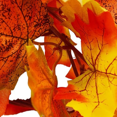 Fall Garland Maple Leaf Garland, 6 Ft/Piece, 3 Piece, Artificial Maple Leaves Hanging Vine, Thanksgiving Decor (3) - Image 5