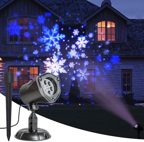 EAMBRITE Christmas Projector Lights LED White Blue Rotating Snowflake Projector Light for Birthday Wedding Theme Party Garden Home Winter Outdoor Indoor Decor by EAMBRITE