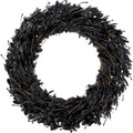 Ureymx 20'' Artificial Forsythia Wreath Spring Summer Fall Winter Wreaths for Front Door with Berries Silk Leaves Wreath for Halloween Decorations Porch Wall Window Indoor Outdoor Home Decor (Black) by UREYMX